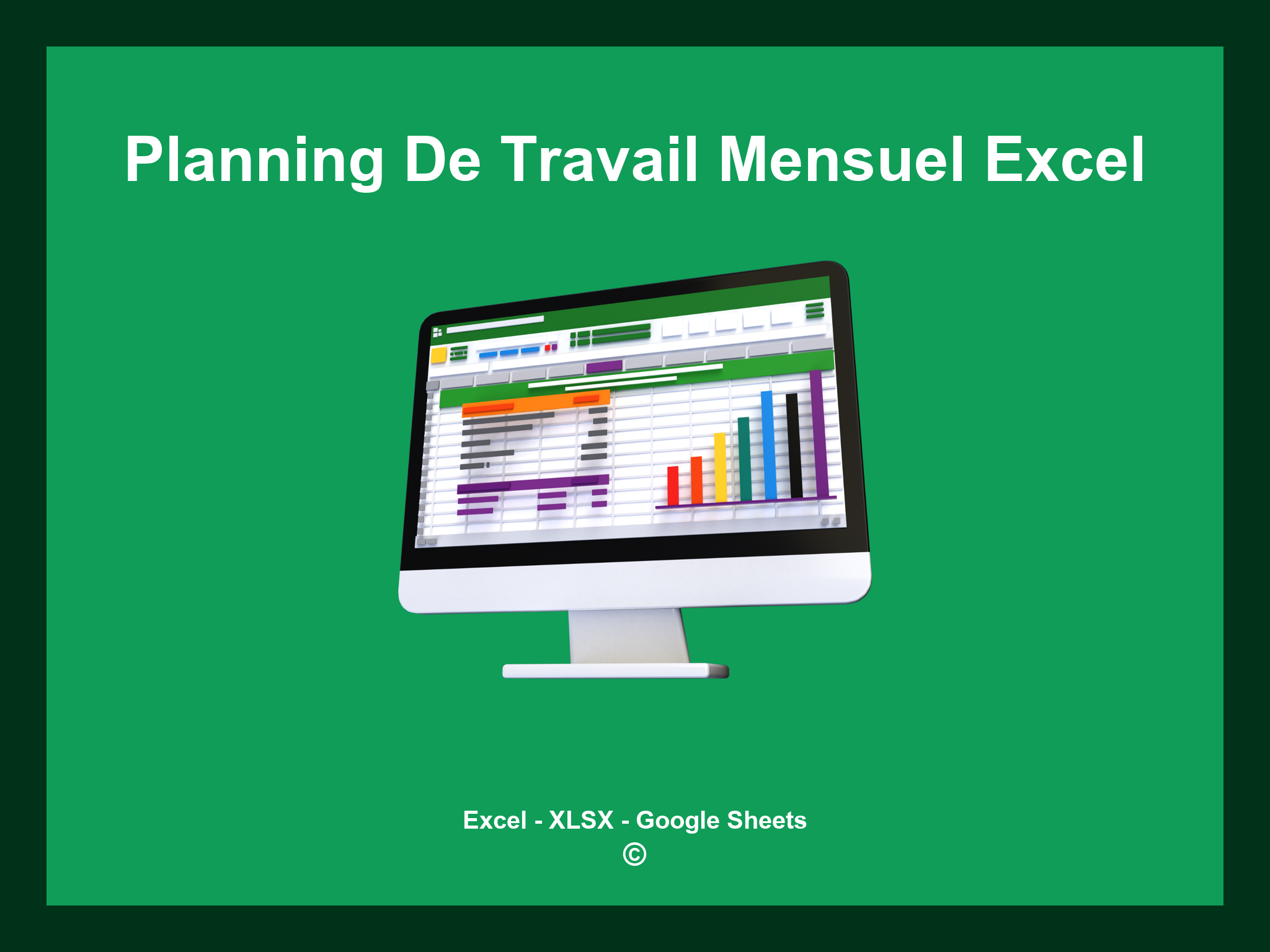 Planning De Travail Mensuel Excel